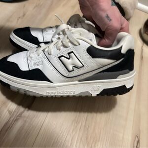 New Balance 550 White and Black Sneakers